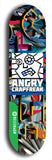 North American maple skateboard deck designed by underground artist BellyRash -- available in widths between 7.5 to 8.5 inches in both mellow concave and steep concave shapes from the BellyRash Limited Edition Blitz Deck series: Angry Crapfreak