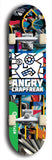 North American maple skateboard deck designed by underground artist BellyRash -- available in widths between 7.5 to 8.5 inches in both mellow concave and steep concave shapes from the BellyRash Limited Edition Blitz Deck series: Angry Crapfreak