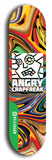 North American maple skateboard deck designed by underground artist BellyRash -- available in widths between 7.5 to 8.5 inches in both mellow concave and steep concave shapes from the BellyRash Limited Edition Blitz Deck series: Angry Crapfreak