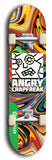 North American maple skateboard deck designed by underground artist BellyRash -- available in widths between 7.5 to 8.5 inches in both mellow concave and steep concave shapes from the BellyRash Limited Edition Blitz Deck series: Angry Crapfreak