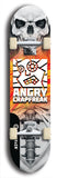 Skateboard deck: Limited edition, North American maple skateboard deck designed by underground artist BellyRash - available widths 7.5 to 8.5 inches in both mellow concave and steep concave shapes. Artwork: ANGRY CRAPFREAK brand popsicle-shaped skateboard deck.