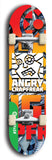 North American maple skateboard deck designed by underground artist BellyRash -- available in widths between 7.5 to 8.5 inches in both mellow concave and steep concave shapes from the BellyRash Limited Edition Blitz Deck series: Angry Crapfreak