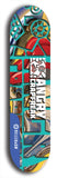 Skateboard deck: Limited edition, North American maple skateboard deck designed by underground artist BellyRash - available widths 7.5 to 8.5 inches in both mellow concave and steep concave shapes. Artwork: ANGRY CRAPFREAK brand popsicle-shaped skateboard deck.