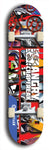 Skateboard deck: Limited edition, North American maple skateboard deck designed by underground artist BellyRash - available widths 7.5 to 8.5 inches in both mellow concave and steep concave shapes. Artwork: ANGRY CRAPFREAK brand popsicle-shaped skateboard deck.
