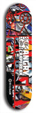 Skateboard deck: Limited edition, North American maple skateboard deck designed by underground artist BellyRash - available widths 7.5 to 8.5 inches in both mellow concave and steep concave shapes. Artwork: ANGRY CRAPFREAK brand popsicle-shaped skateboard deck.