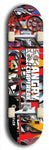 Skateboard deck: Limited edition, North American maple skateboard deck designed by underground artist BellyRash - available widths 7.5 to 8.5 inches in both mellow concave and steep concave shapes. Artwork: ANGRY CRAPFREAK brand popsicle-shaped skateboard deck.