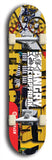 Skateboard deck: Limited edition, North American maple skateboard deck designed by underground artist BellyRash - available widths 7.5 to 8.5 inches in both mellow concave and steep concave shapes. Artwork: ANGRY CRAPFREAK brand popsicle-shaped skateboard deck.