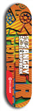 Skateboard deck: Limited edition, North American maple skateboard deck designed by underground artist BellyRash - available widths 7.5 to 8.5 inches in both mellow concave and steep concave shapes. Artwork: ANGRY CRAPFREAK brand popsicle-shaped skateboard deck.