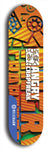 Skateboard deck: Limited edition, North American maple skateboard deck designed by underground artist BellyRash - available widths 7.5 to 8.5 inches in both mellow concave and steep concave shapes. Artwork: ANGRY CRAPFREAK brand popsicle-shaped skateboard deck.