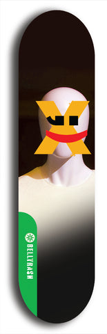 North American maple skateboard deck designed by underground artist BellyRash -- available in widths between 7.5 to 8.5 inches in both mellow concave and steep concave shapes from the BellyRash Limited Edition Blitz Deck series: X;)