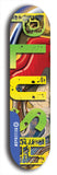 Skateboard deck: Limited edition, North American maple skateboard deck designed by underground artist BellyRash - available widths 7.5 to 8.5 inches in both mellow concave and steep concave shapes. Artwork: PLUSH logo brand popsicle-shaped deck