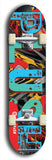 Skateboard deck: Limited edition, North American maple skateboard deck designed by underground artist BellyRash - available widths 7.5 to 8.5 inches in both mellow concave and steep concave shapes. Artwork: PLUSH logo brand popsicle-shaped deck