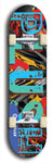 Skateboard deck: Limited edition, North American maple skateboard deck designed by underground artist BellyRash - available widths 7.5 to 8.5 inches in both mellow concave and steep concave shapes. Artwork: PLUSH logo brand popsicle-shaped deck