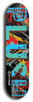 Skateboard deck: Limited edition, North American maple skateboard deck designed by underground artist BellyRash - available widths 7.5 to 8.5 inches in both mellow concave and steep concave shapes. Artwork: PLUSH logo brand popsicle-shaped deck