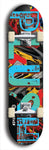 Skateboard deck: Limited edition, North American maple skateboard deck designed by underground artist BellyRash - available widths 7.5 to 8.5 inches in both mellow concave and steep concave shapes. Artwork: PLUSH logo brand popsicle-shaped deck