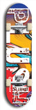 Skateboard deck: Limited edition, North American maple skateboard deck designed by underground artist BellyRash - available widths 7.5 to 8.5 inches in both mellow concave and steep concave shapes. Artwork: PLUSH logo brand popsicle-shaped deck