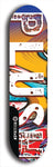 Skateboard deck: Limited edition, North American maple skateboard deck designed by underground artist BellyRash - available widths 7.5 to 8.5 inches in both mellow concave and steep concave shapes. Artwork: PLUSH logo brand popsicle-shaped deck