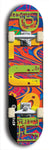 Skateboard deck: Limited edition, North American maple skateboard deck designed by underground artist BellyRash - available widths 7.5 to 8.5 inches in both mellow concave and steep concave shapes. Artwork: PLUSH logo brand popsicle-shaped deck