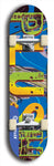 Skateboard deck: Limited edition, North American maple skateboard deck designed by underground artist BellyRash - available widths 7.5 to 8.5 inches in both mellow concave and steep concave shapes. Artwork: PLUSH logo brand popsicle-shaped deck