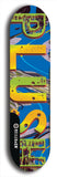 Skateboard deck: Limited edition, North American maple skateboard deck designed by underground artist BellyRash - available widths 7.5 to 8.5 inches in both mellow concave and steep concave shapes. Artwork: PLUSH logo brand popsicle-shaped deck