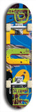 Skateboard deck: Limited edition, North American maple skateboard deck designed by underground artist BellyRash - available widths 7.5 to 8.5 inches in both mellow concave and steep concave shapes. Artwork: PLUSH logo brand popsicle-shaped deck