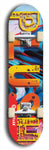 Skateboard deck: Limited edition, North American maple skateboard deck designed by underground artist BellyRash - available widths 7.5 to 8.5 inches in both mellow concave and steep concave shapes. Artwork: PLUSH logo brand popsicle-shaped deck