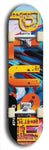 Skateboard deck: Limited edition, North American maple skateboard deck designed by underground artist BellyRash - available widths 7.5 to 8.5 inches in both mellow concave and steep concave shapes. Artwork: PLUSH logo brand popsicle-shaped deck