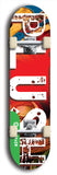 North American maple skateboard deck designed by underground artist BellyRash -- available in widths between 7.5 to 8.5 inches in both mellow concave and steep concave shapes from the BellyRash Limited Edition Blitz Deck series: Big Plush