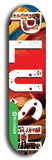 North American maple skateboard deck designed by underground artist BellyRash -- available in widths between 7.5 to 8.5 inches in both mellow concave and steep concave shapes from the BellyRash Limited Edition Blitz Deck series: Big Plush