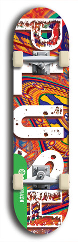 North American maple skateboard deck designed by underground artist BellyRash -- available in widths between 7.5 to 8.5 inches in both mellow concave and steep concave shapes from the BellyRash Limited Edition Blitz Deck series: Big Plush