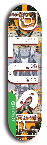 North American maple skateboard deck designed by underground artist BellyRash -- available in widths between 7.5 to 8.5 inches in both mellow concave and steep concave shapes from the BellyRash Limited Edition Blitz Deck series: Big Plush