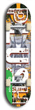 North American maple skateboard deck designed by underground artist BellyRash -- available in widths between 7.5 to 8.5 inches in both mellow concave and steep concave shapes from the BellyRash Limited Edition Blitz Deck series: Big Plush