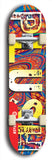 Skateboard deck: Limited edition, North American maple skateboard deck designed by underground artist BellyRash - available widths 7.5 to 8.5 inches in both mellow concave and steep concave shapes. Artwork: PLUSH logo brand popsicle-shaped deck