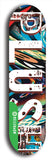 North American maple skateboard deck designed by underground artist BellyRash -- available in widths between 7.5 to 8.5 inches in both mellow concave and steep concave shapes from the BellyRash Limited Edition Blitz Deck series: Big Plush