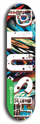 North American maple skateboard deck designed by underground artist BellyRash -- available in widths between 7.5 to 8.5 inches in both mellow concave and steep concave shapes from the BellyRash Limited Edition Blitz Deck series: Big Plush