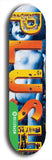 North American maple skateboard deck designed by underground artist BellyRash -- available in widths between 7.5 to 8.5 inches in both mellow concave and steep concave shapes from the BellyRash Limited Edition Blitz Deck series: Large Plush