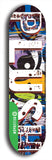 North American maple skateboard deck designed by underground artist BellyRash -- available in widths between 7.5 to 8.5 inches in both mellow concave and steep concave shapes from the BellyRash Limited Edition Blitz Deck series: Big Plush