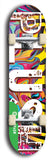 North American maple skateboard deck designed by underground artist BellyRash -- available in widths between 7.5 to 8.5 inches in both mellow concave and steep concave shapes from the BellyRash Limited Edition Blitz Deck series: Big Plush