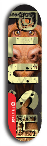 Skateboard deck: Limited edition, North American maple skateboard deck designed by underground artist BellyRash - available widths 7.5 to 8.5 inches in both mellow concave and steep concave shapes. Artwork: PLUSH logo brand popsicle-shaped deck