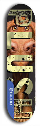 Skateboard deck: Limited edition, North American maple skateboard deck designed by underground artist BellyRash - available widths 7.5 to 8.5 inches in both mellow concave and steep concave shapes. Artwork: PLUSH logo brand popsicle-shaped deck