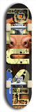 Skateboard deck: Limited edition, North American maple skateboard deck designed by underground artist BellyRash - available widths 7.5 to 8.5 inches in both mellow concave and steep concave shapes. Artwork: PLUSH logo brand popsicle-shaped deck