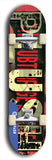 Skateboard deck: Limited edition, North American maple skateboard deck designed by underground artist BellyRash - available widths 7.5 to 8.5 inches in both mellow concave and steep concave shapes. Artwork: PLUSH logo brand popsicle-shaped deck