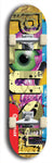 Skateboard deck: Limited edition, North American maple skateboard deck designed by underground artist BellyRash - available widths 7.5 to 8.5 inches in both mellow concave and steep concave shapes. Artwork: PLUSH logo brand popsicle-shaped deck