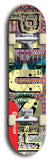 Skateboard deck: Limited edition, North American maple skateboard deck designed by underground artist BellyRash - available widths 7.5 to 8.5 inches in both mellow concave and steep concave shapes. Artwork: PLUSH logo brand popsicle-shaped deck