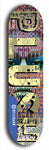 Skateboard deck: Limited edition, North American maple skateboard deck designed by underground artist BellyRash - available widths 7.5 to 8.5 inches in both mellow concave and steep concave shapes. Artwork: PLUSH logo brand popsicle-shaped deck