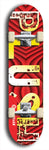 Skateboard deck: Limited edition, North American maple skateboard deck designed by underground artist BellyRash - available widths 7.5 to 8.5 inches in both mellow concave and steep concave shapes. Artwork: PLUSH logo brand popsicle-shaped deck