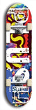 Skateboard deck: Limited edition, North American maple skateboard deck designed by underground artist BellyRash - available widths 7.5 to 8.5 inches in both mellow concave and steep concave shapes. Artwork: PLUSH logo brand popsicle-shaped deck