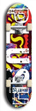 Skateboard deck: Limited edition, North American maple skateboard deck designed by underground artist BellyRash - available widths 7.5 to 8.5 inches in both mellow concave and steep concave shapes. Artwork: PLUSH logo brand popsicle-shaped deck