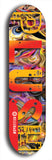 Skateboard deck: Limited edition, North American maple skateboard deck designed by underground artist BellyRash - available widths 7.5 to 8.5 inches in both mellow concave and steep concave shapes. Artwork: PLUSH logo brand popsicle-shaped deck