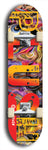 Skateboard deck: Limited edition, North American maple skateboard deck designed by underground artist BellyRash - available widths 7.5 to 8.5 inches in both mellow concave and steep concave shapes. Artwork: PLUSH logo brand popsicle-shaped deck